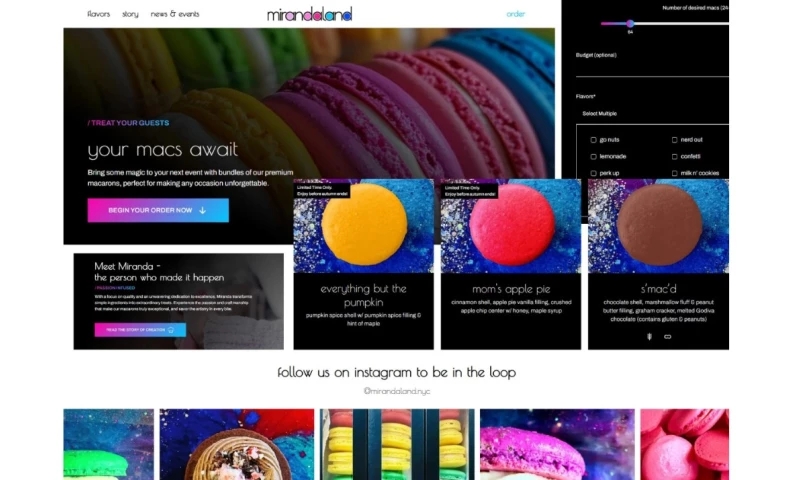 Rapid Fire Web Studio - A Website for a Passionate Macaron Artist