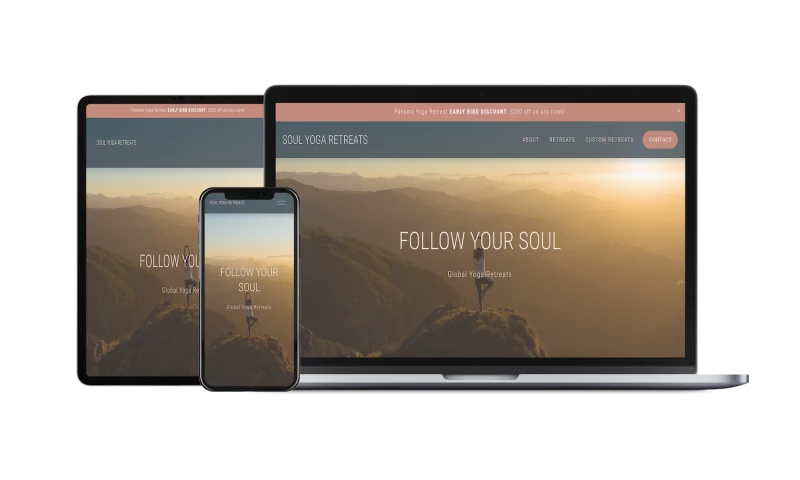 Solazzo Designs - Yoga Retreat Website for an International Yoga Facilitator