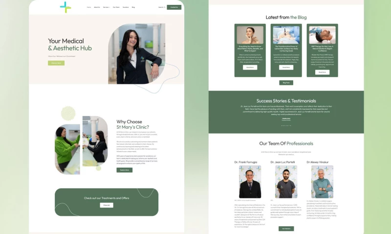 Hyde - St Marys Clinic Modern Medical Website Redesign