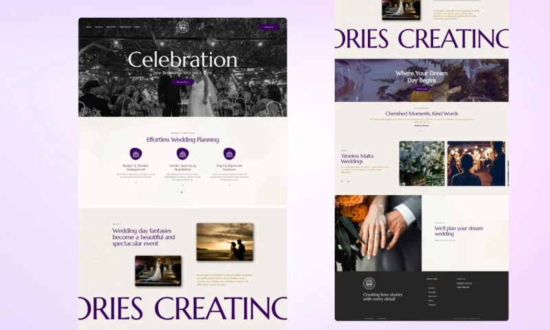 Hyde - Dream Days Elegant Wedding Planning Website