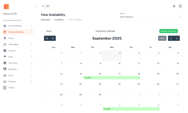 code3x - TravelOps Dashboard