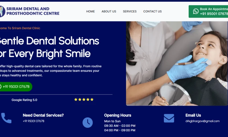 PENTA TECHSOFT SOLUTION - Sriram Dental and Prosthodontic centre