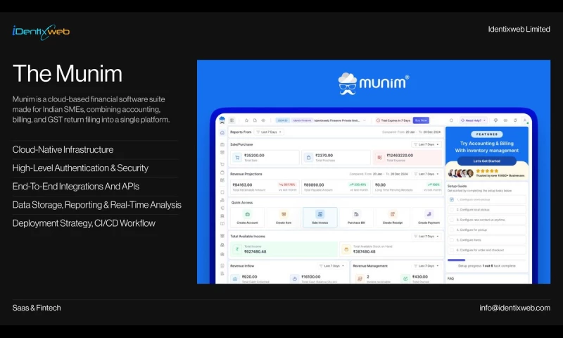 Identixweb Limited - The Munim ERP - Cloud Financial Platform for Indian SMEs
