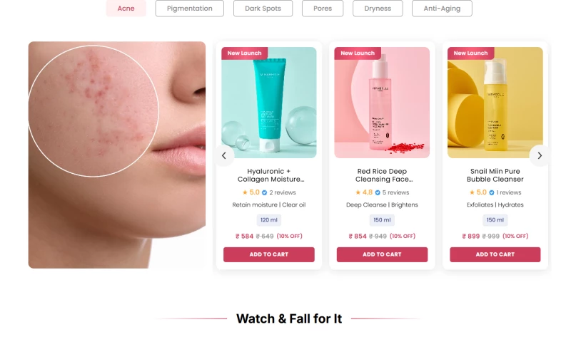 Webomindapps Private Limited - Revamping an E-Commerce Website For A Korean-Based Skincare Brand