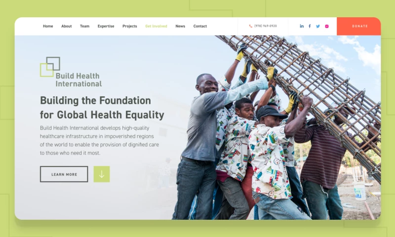 Non Profit Web Design & Development for International Foundation