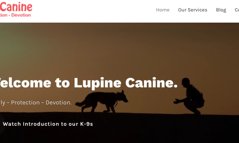 Web Design Lupine Canine