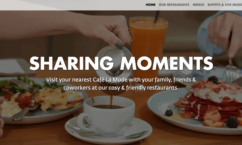 Seamless Digital - Cafe la mode rebranding & web development