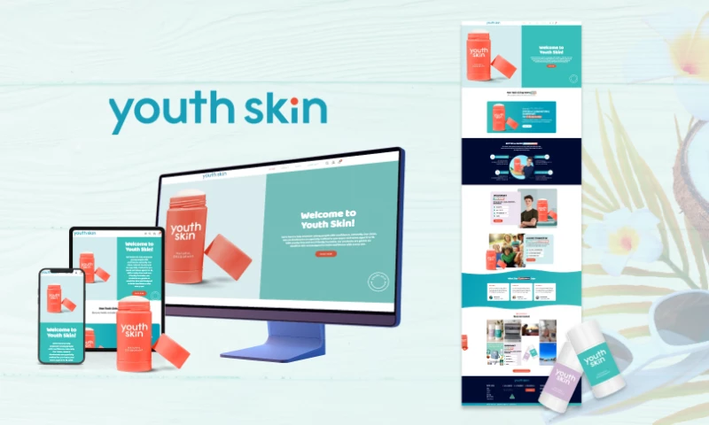 Websadroit - Youth Skin WordPress Website Beauty & Wellness Case Study