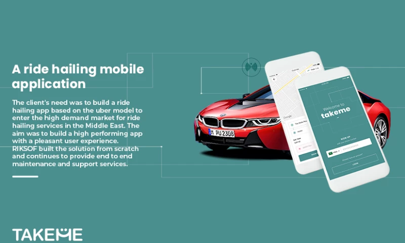 RIKSOF - Takeme - A ride hailing app to connect drivers with customers in real-time