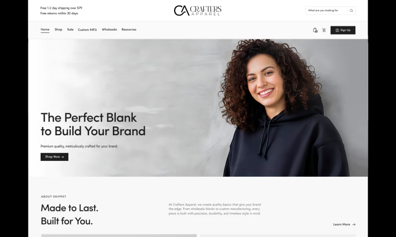Comart Studios - UI/UX & E-Commerce Website Development for Crafter’s Apparel