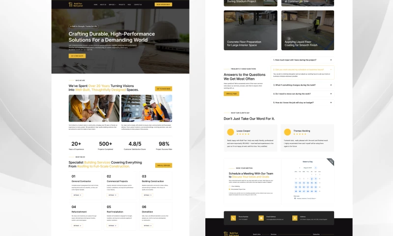 Webify Digital - Build Fast Hull Limited Construction Company Website Design & Development (Figma + WordPress)