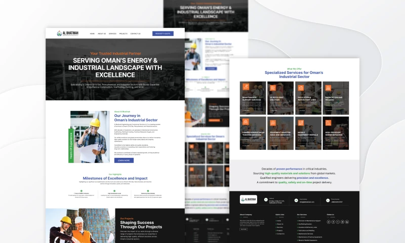Webify Digital - Al-Bhatina International Engineering & Services LLC Corporate Website Design (Figma)