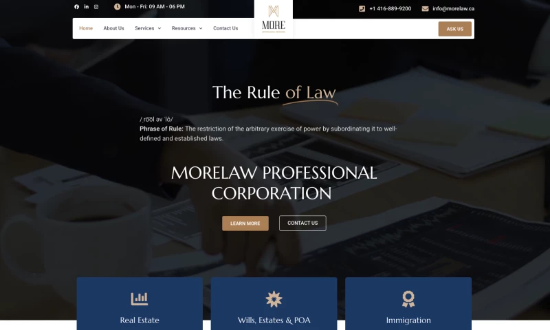 Infinity Digital Canada - MoreLaw Web Development
