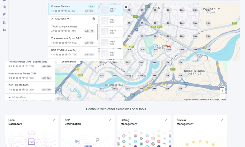 Blue Hat - Champs Sports Club Local SEO & GMB Growth in the UAE Fitness Industry