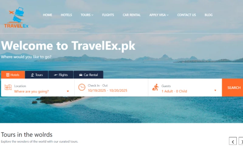 WDL Web Development Company in Lahore - Travel & Tour Website
