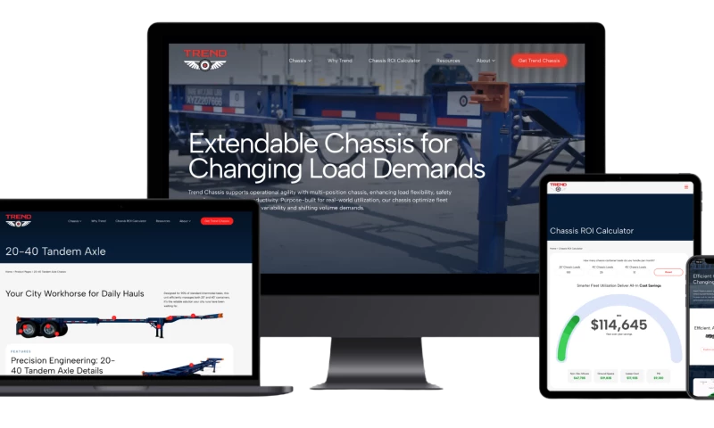 Trend Intermodal Chassis Website Redesign