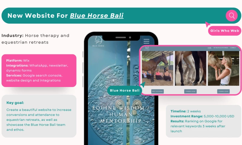 New Website For Blue Horse Bali
