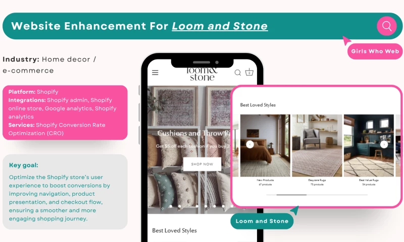 Website Enhancement For Loom and Stone