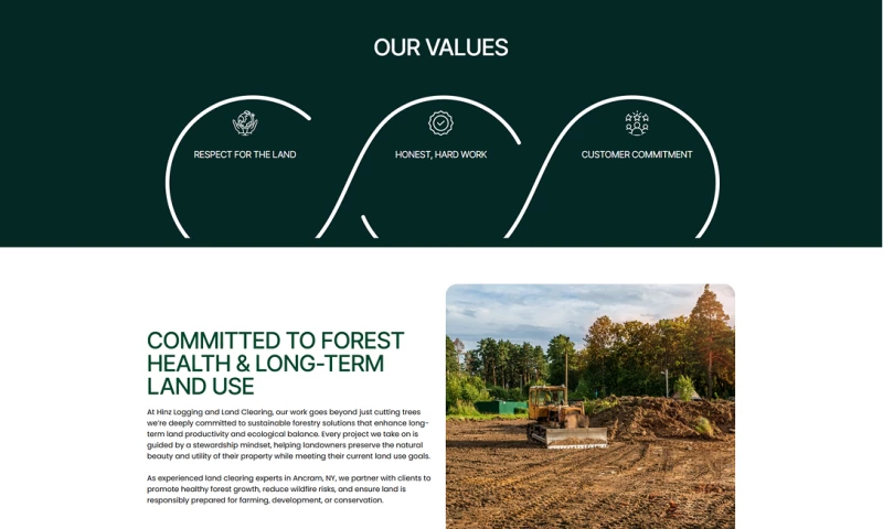 Cryptical Web and App Studio - Website Design & Development Hinz Logging & Land Clearing