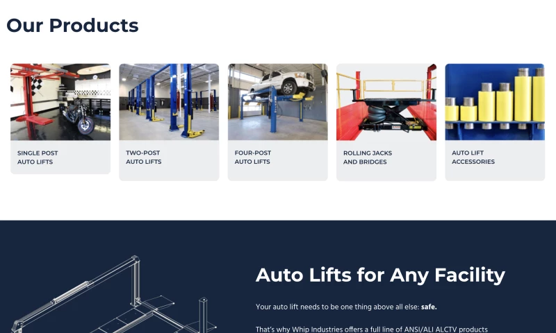 Whip Industries Website Design