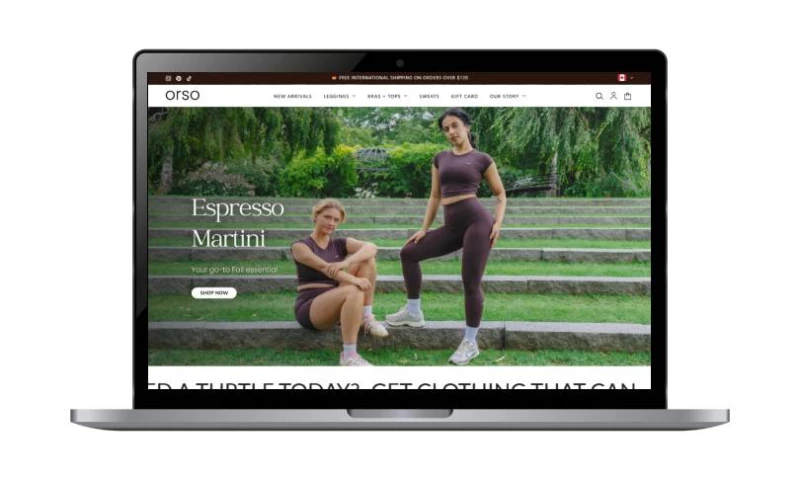 eCommerce Development Pros - Orso Activewear- Shopify Website Design