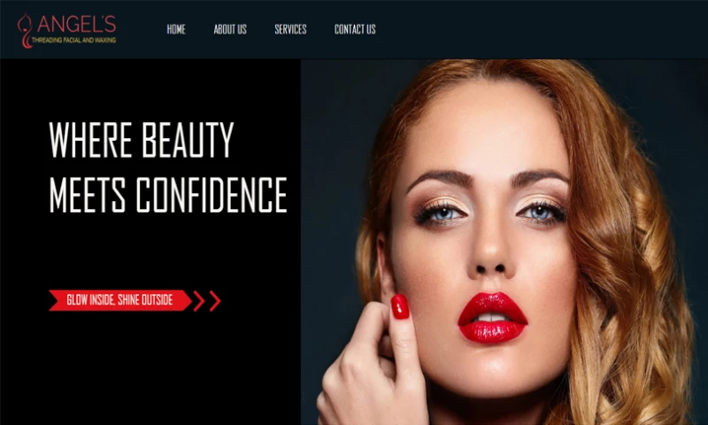 UnitedWebSoft - Angels Threading Facial & Waxing website development