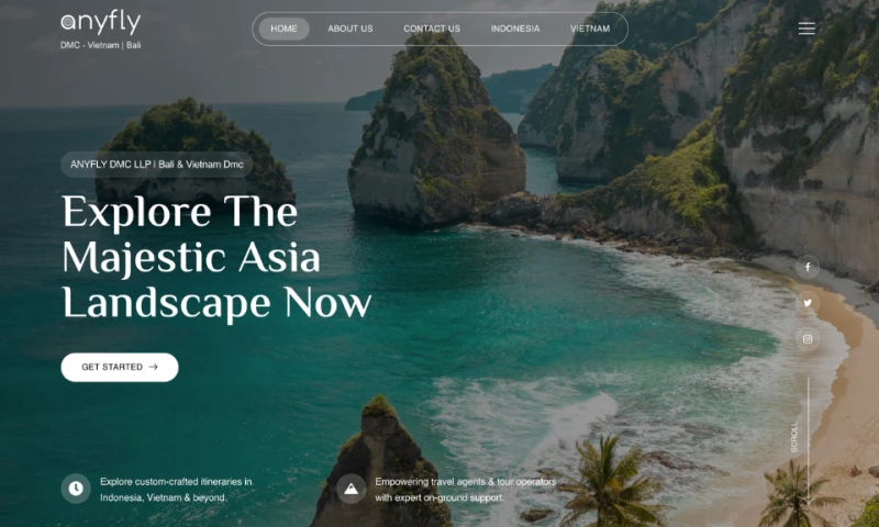 Webmark8 - Website Design for Anyfly DMC Elevating Travel Experiences