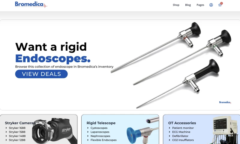 Webmark8 - Website Design & E-Commerce Development for Bromedica Leading Medical Equipment Supplier