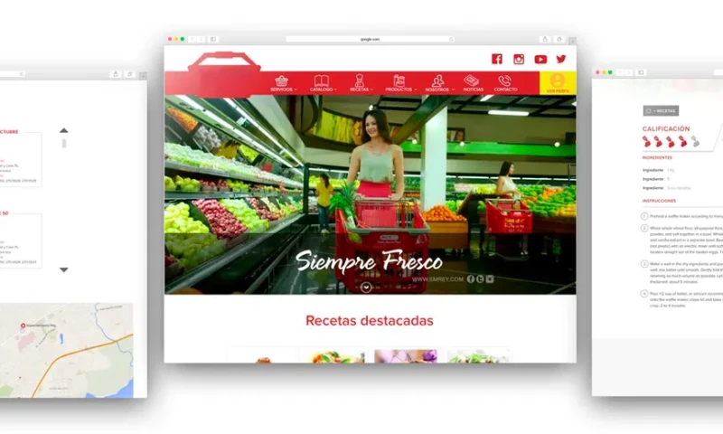Website development for an important supermarket chain