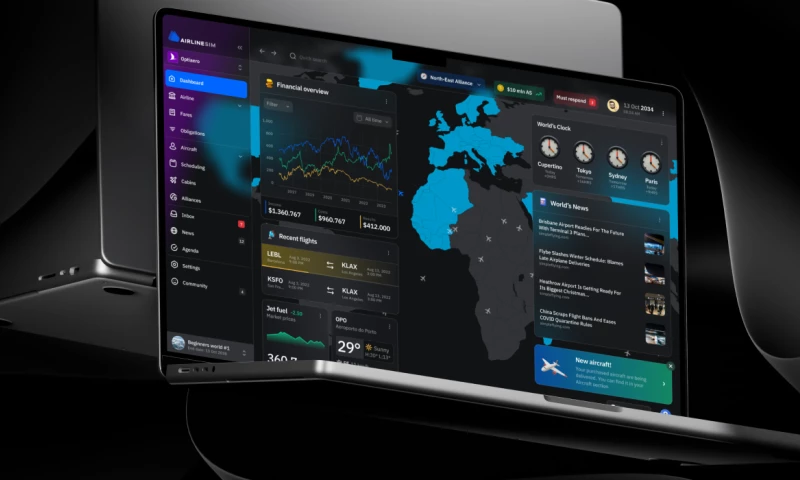 AirlineSim - realistic online airline management simulation