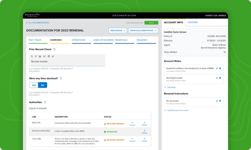 UX Team - Insurance Underwriting Documentation Tool