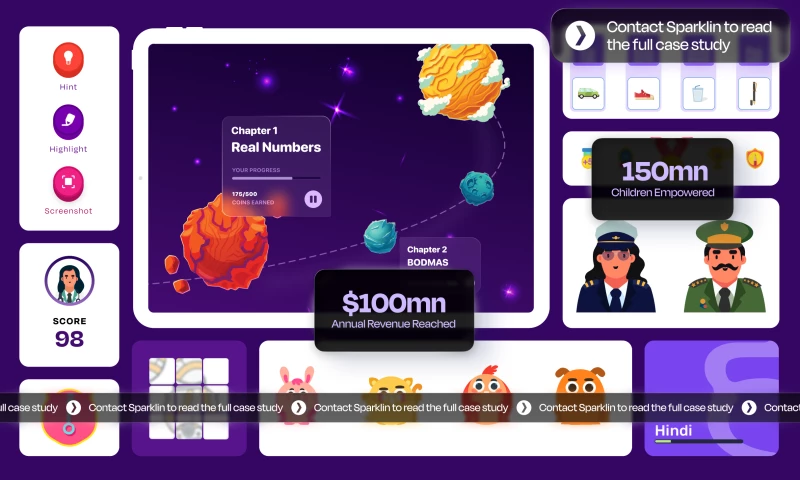 Sparklin Innovations - Micheal & Susan Dell Foundation | Behavioral UX for a Scalable Learning Startup Reaching 150 Million Students