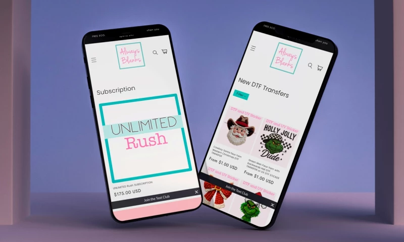 Hike Branding - Wordress Woocommerce Website for Always Blanks