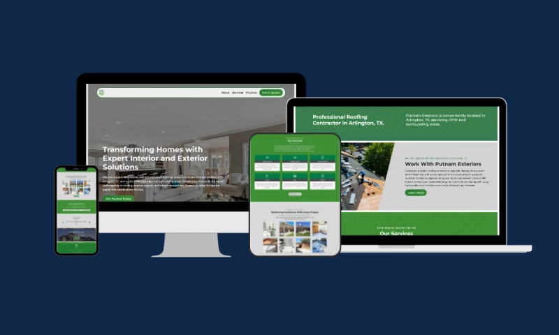 Louve Marketing - Putnam Exteriors - Website