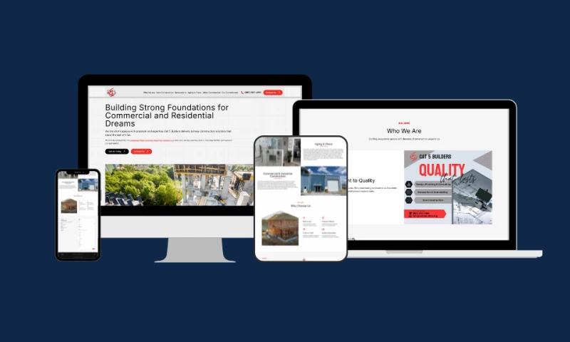 Louve Marketing - Cat 5 Builders - Website