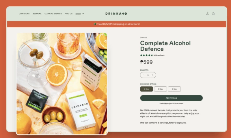 Otterdev Pte. Ltd. - Drinkaid Shopify Storefront