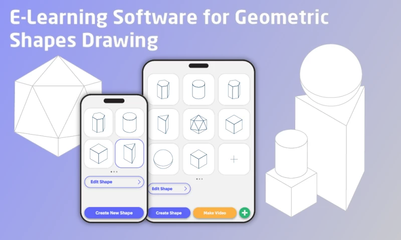 E-Learning Software for Geometric Shapes Drawing