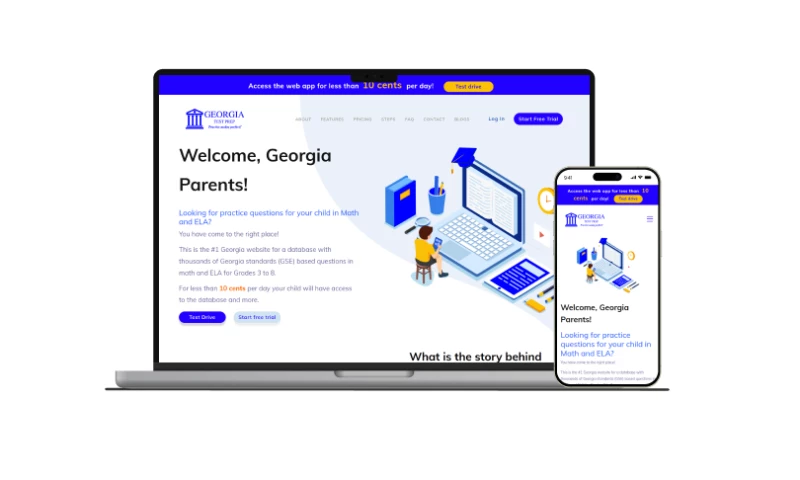 Develop Web App - Georgia Test Prep