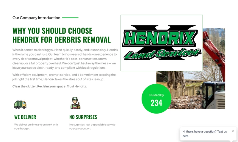 Land Clearing Service in Hot Springs, Arkansas Website