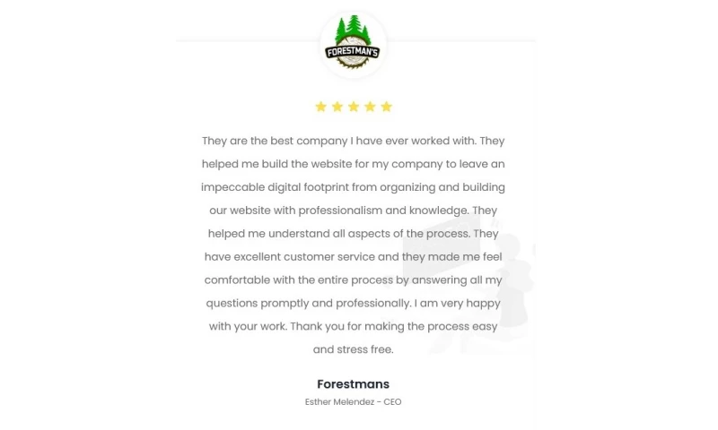 Forestman´s Lawn Care Website
