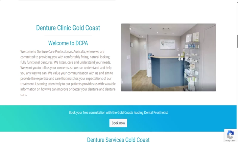 MetaBlock Technoogies - Denture Care Professionals Australia Full-Service Denture Clinic Website Development