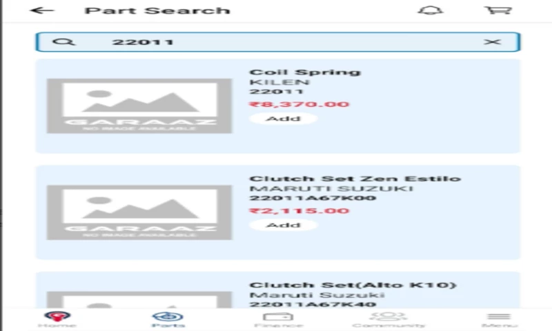MetaBlock Technoogies - Garaaz Auto Parts Ordering & Analytics Mobile App
