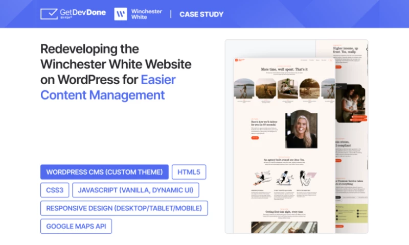 GetDevDone - Redeveloping the website on WordPress