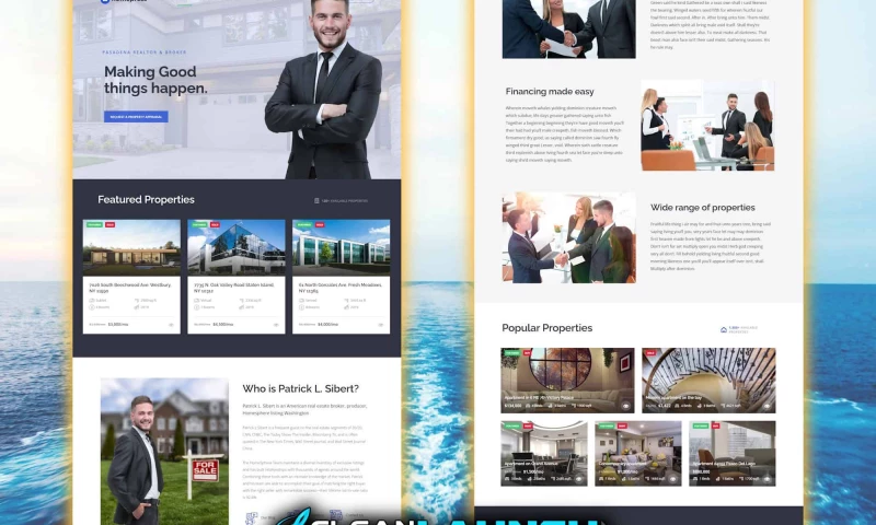 Clean Design Launch - Real Estate Agent Realtor Website