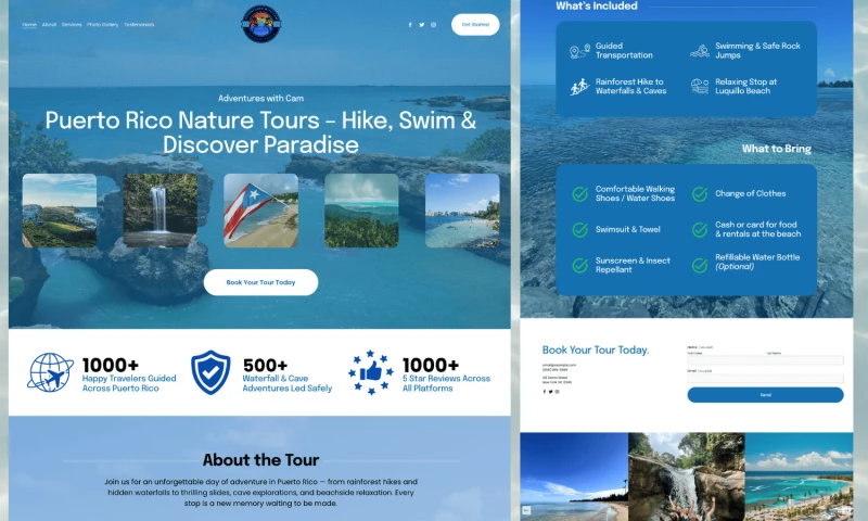 Chikara Digital - Travel Adventure Squarespace Web Design Mockup