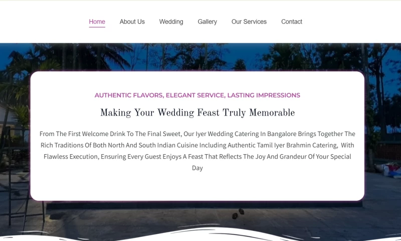 The Website Makers - Iyer Caterer