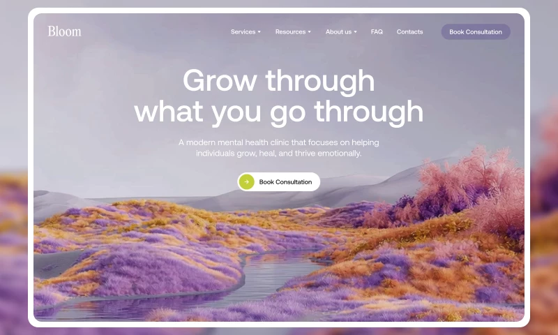 Bloom - Mental Health Clinic Web Design Bloom
