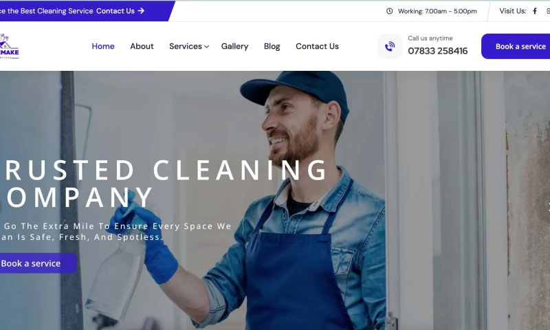 Ghana Web Designs - Cleaning Company Website