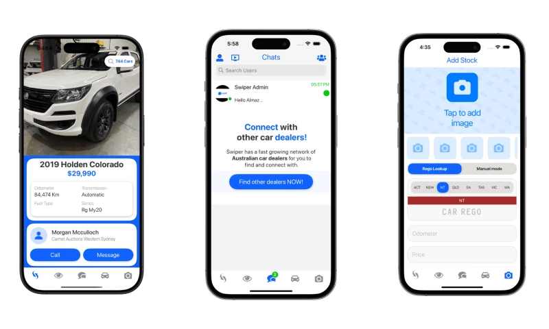 Cybergarden - Swiper Messaging - Swipe-First Automotive Marketplace