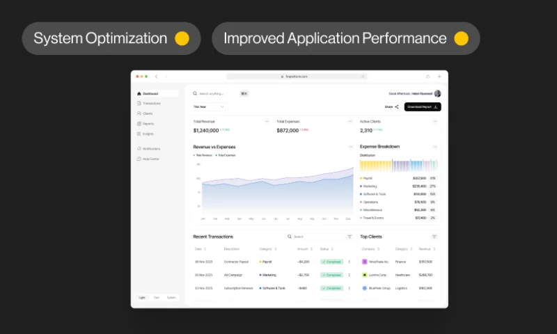 Techstack company - Financial Application Transformation with Component Architecture